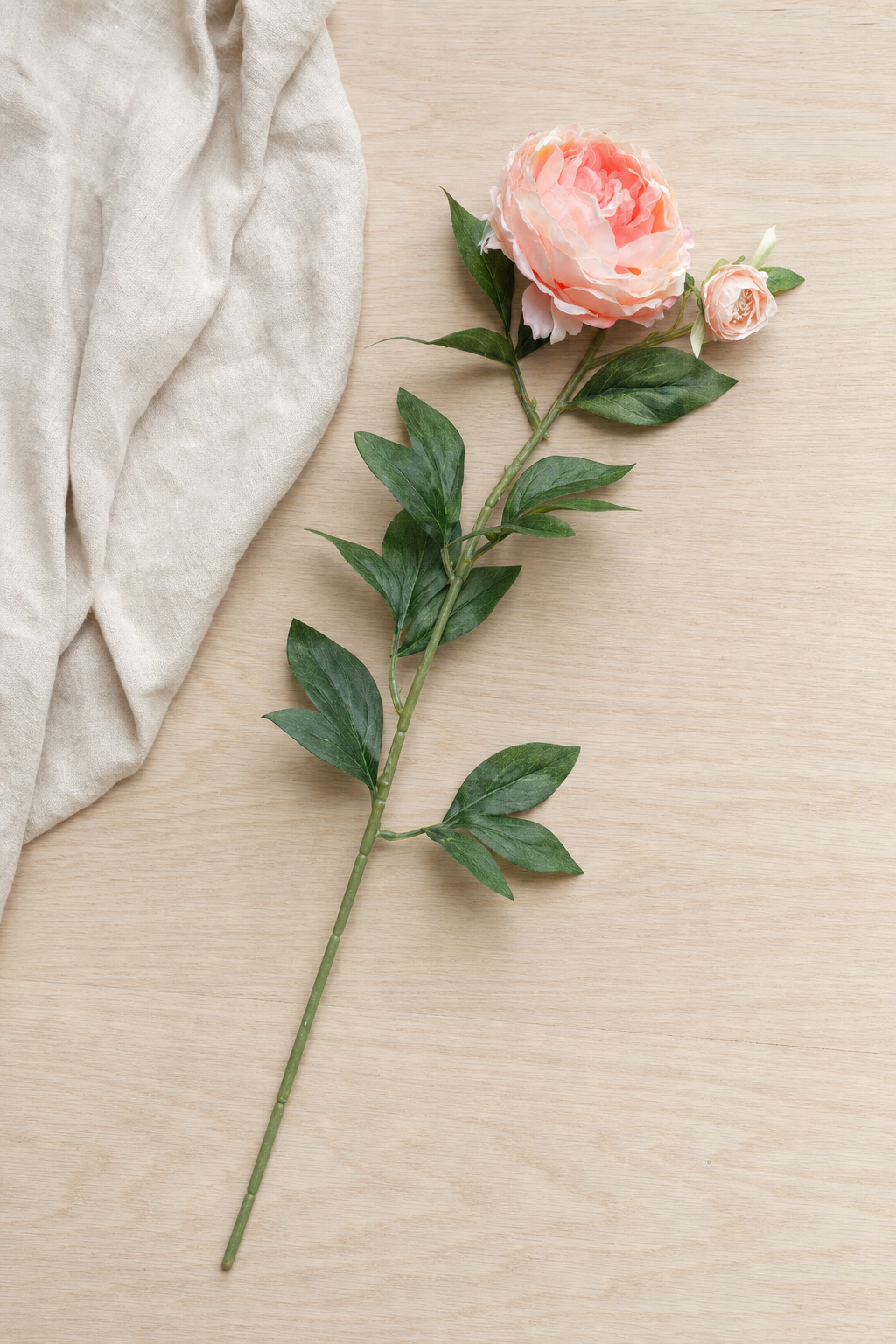 Peony Spray with Bud