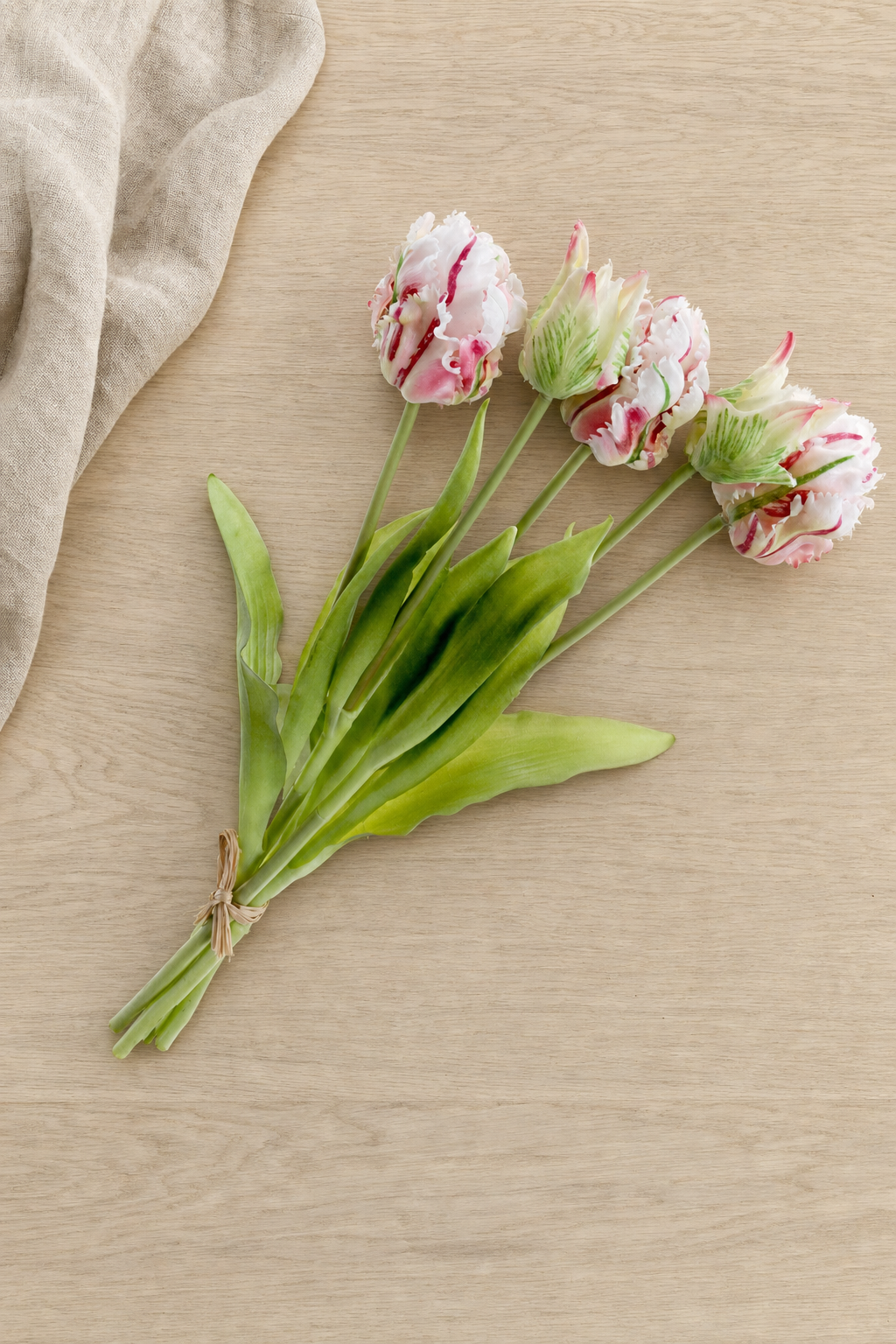 Real Touch Parrot Tulip Bundle, 5 Stems