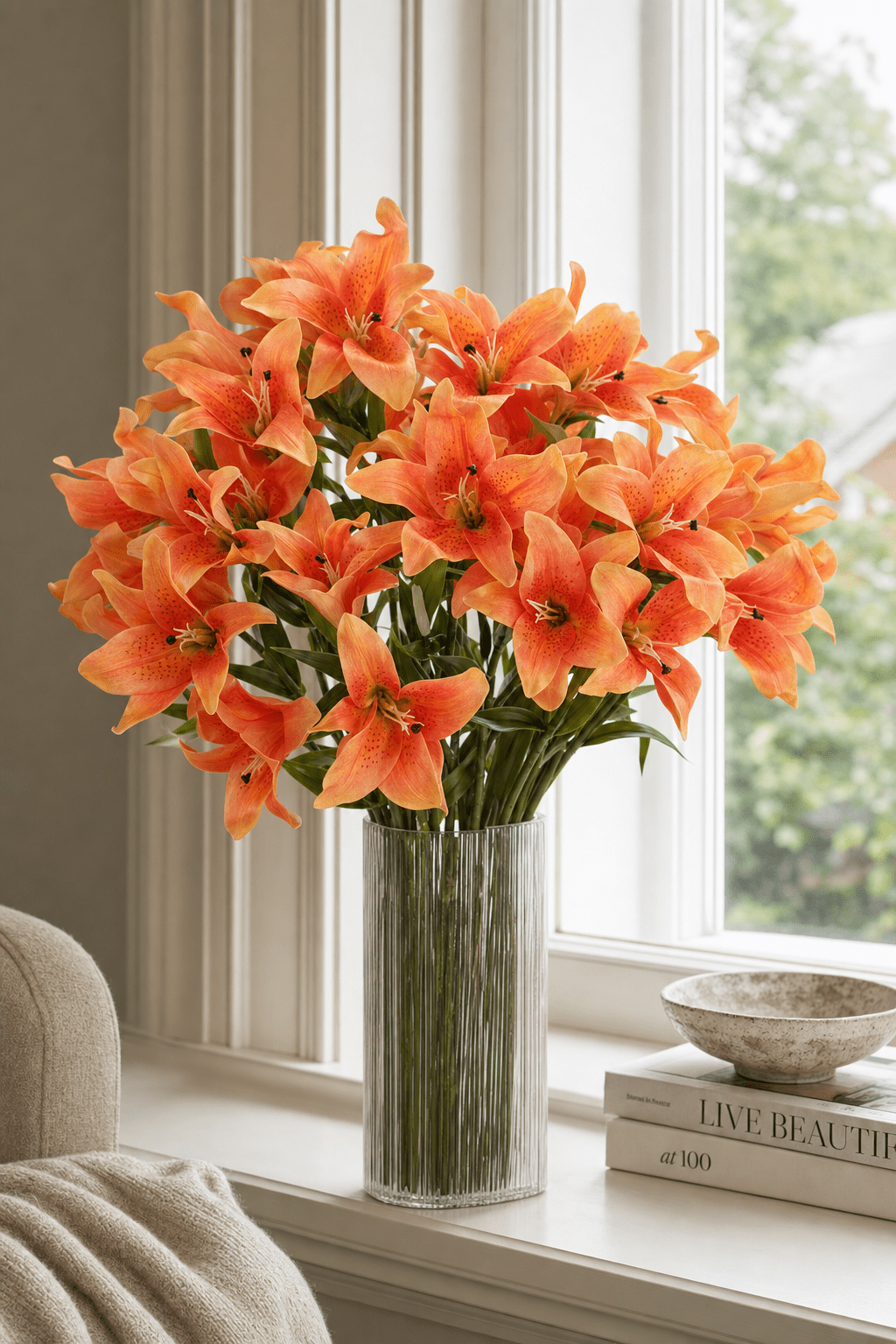 Real Touch Stargazer Lily Stem